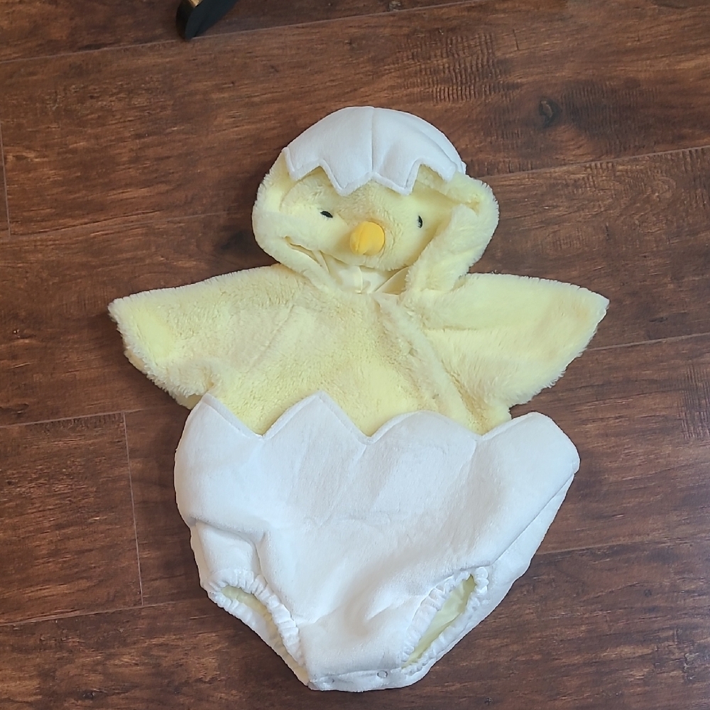 Pottery Barn Yellow Chick Hooded Baby Costume - Kids Accessories Size 6/12 M